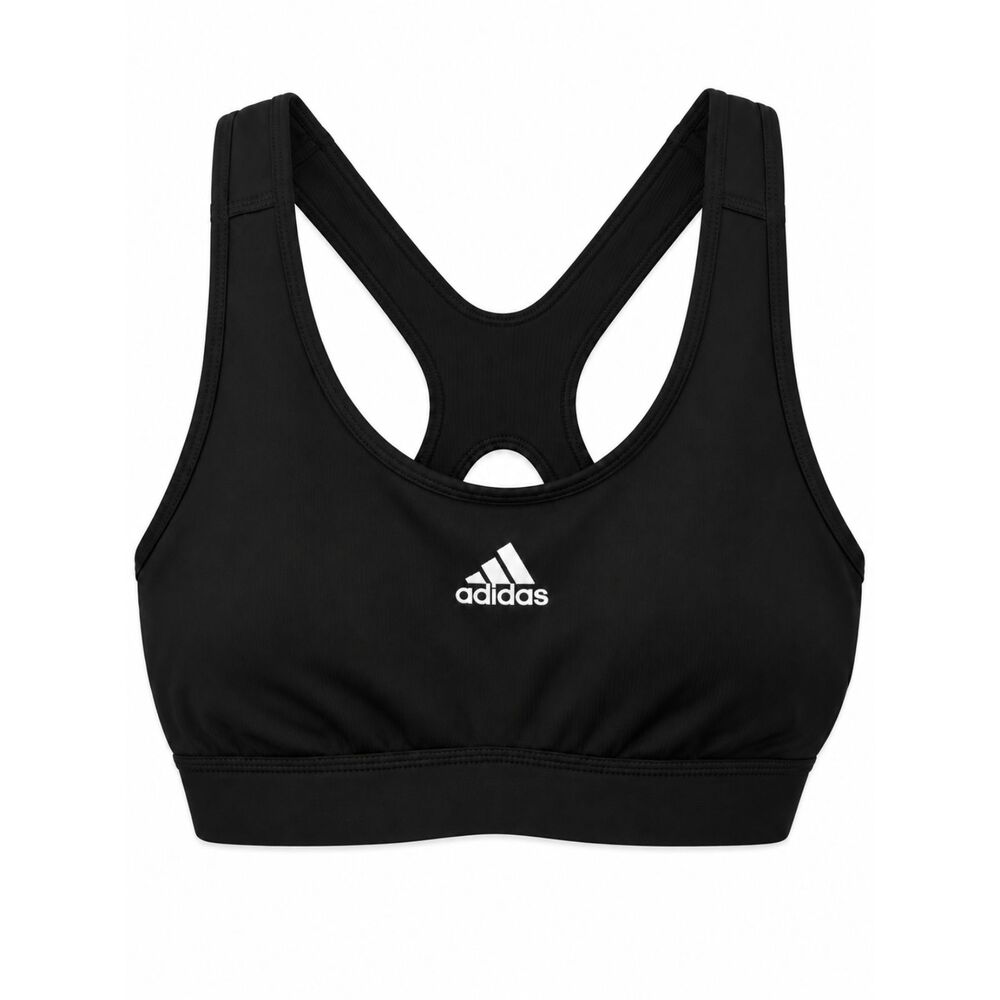 NWT Adidas Women's XS Black Racerback Sports Bra Athletic Workout Gym